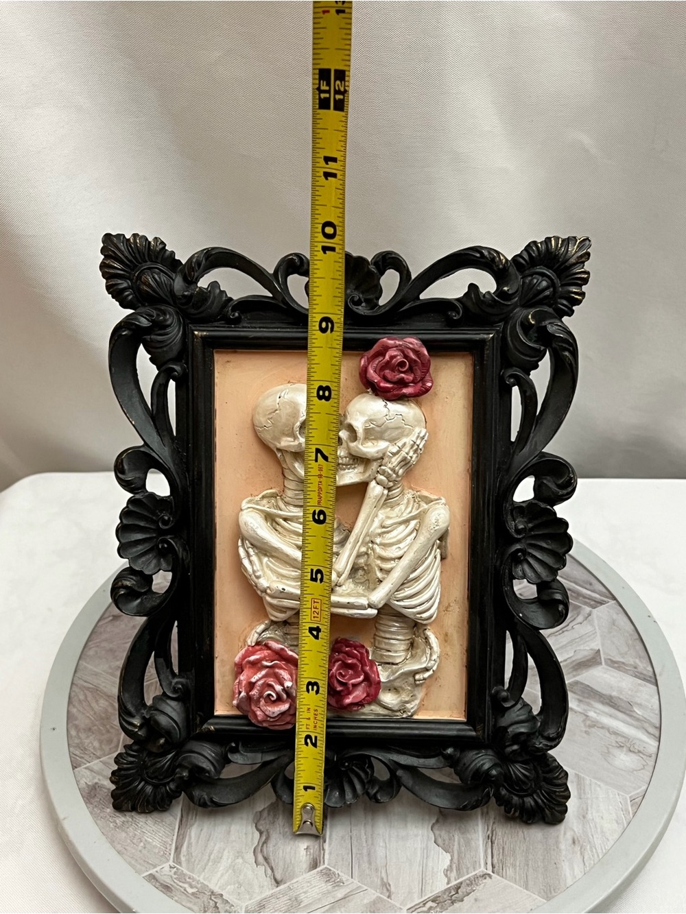 Ashland Dark Romance Skeleton Couple Roses Gothic Halloween Tabletop Décor - Picture 7 of 9